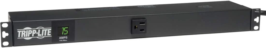 Tripp Lite Metered PDU, 15A, 13 Outlets, 5-15R, 120V, 5-15P, 15 Ft. Cord (PDUMH15)