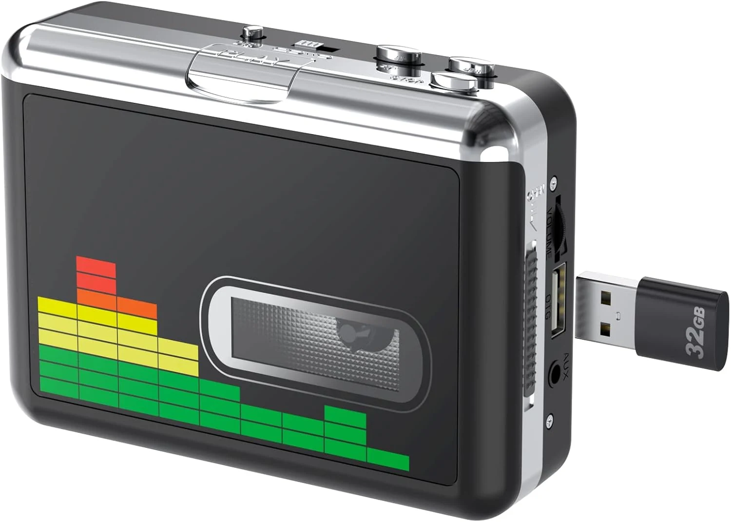 DIGITNOW USB Cassette Player, Portable Walkman Stereo Tape to MP3 Converter (BR607)