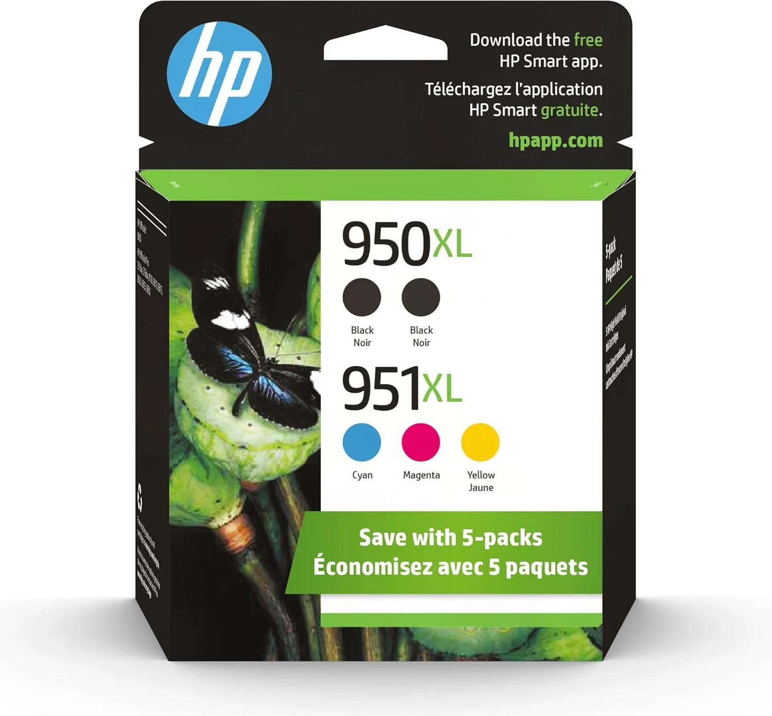 HP 951XL/950XL CMYK Ink Crtg 5-Pack