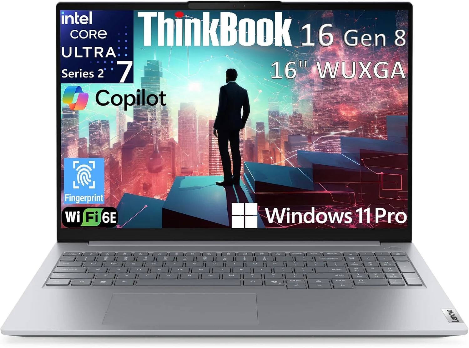 Lenovo ThinkBook 16 Gen 8 Business AI PC Laptop Computer, 16" FHD+, Intel 16-Core Ultra 7 255H, 64GB DDR5, 1TB PCIe SSD, WiFi 6E, Fingerprint Reader, Bluetooth 5.3, Windows 11 Professional