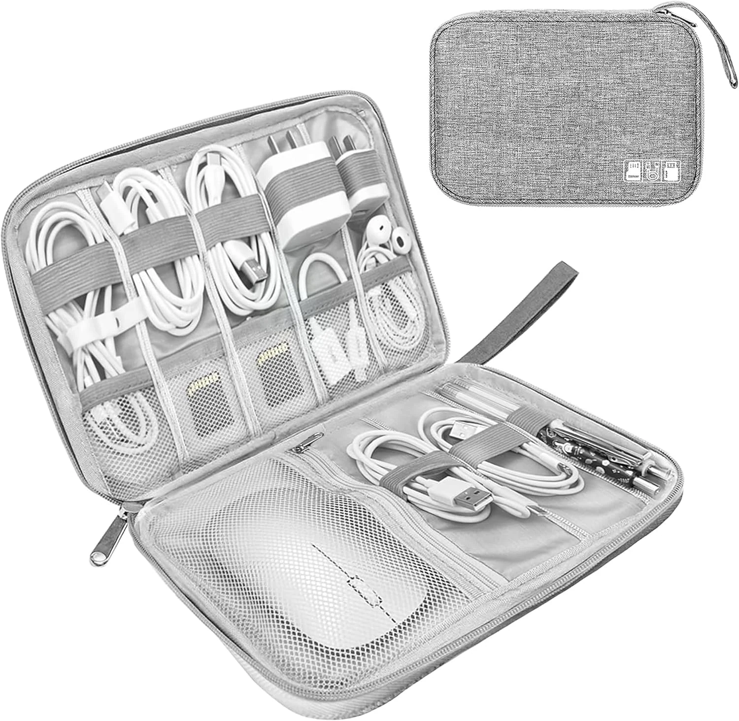 Lcsmaokin Electronics Organizer Travel Case (Grey)