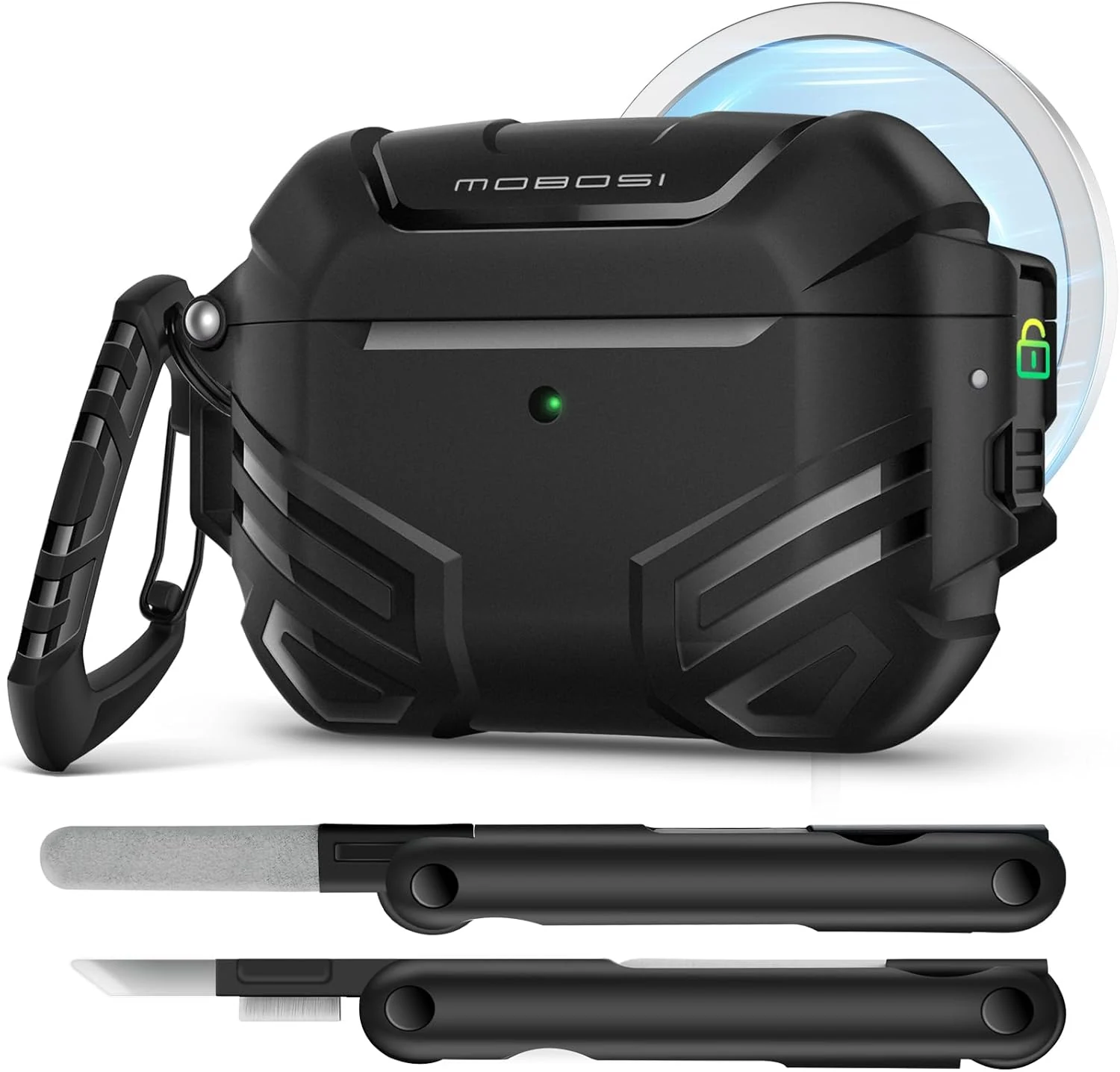MOBOSI for AirPods Pro 3 Case with Lock, Compatible with MagSafe