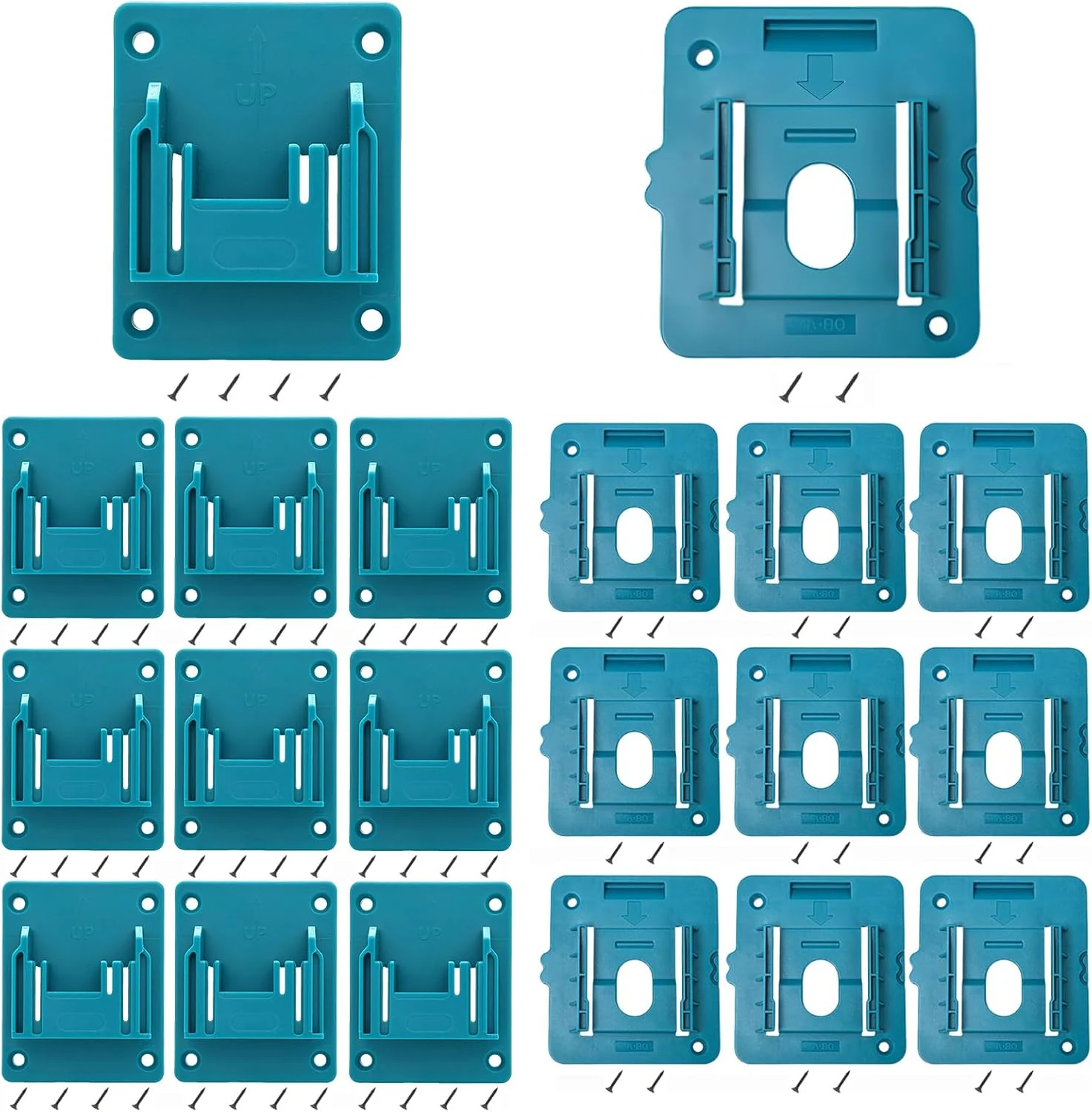 20 Packs Tool Holder and Battery Holder for Makita 18V Mount Wall Drill Holders Dock Hanger with 60 Screws (No Tool, No Battery)