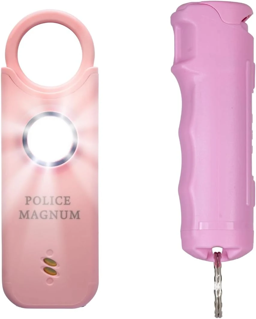 Police Magnum Personal Safety Alarm & Pepper Spray Combo Self Defense Pack