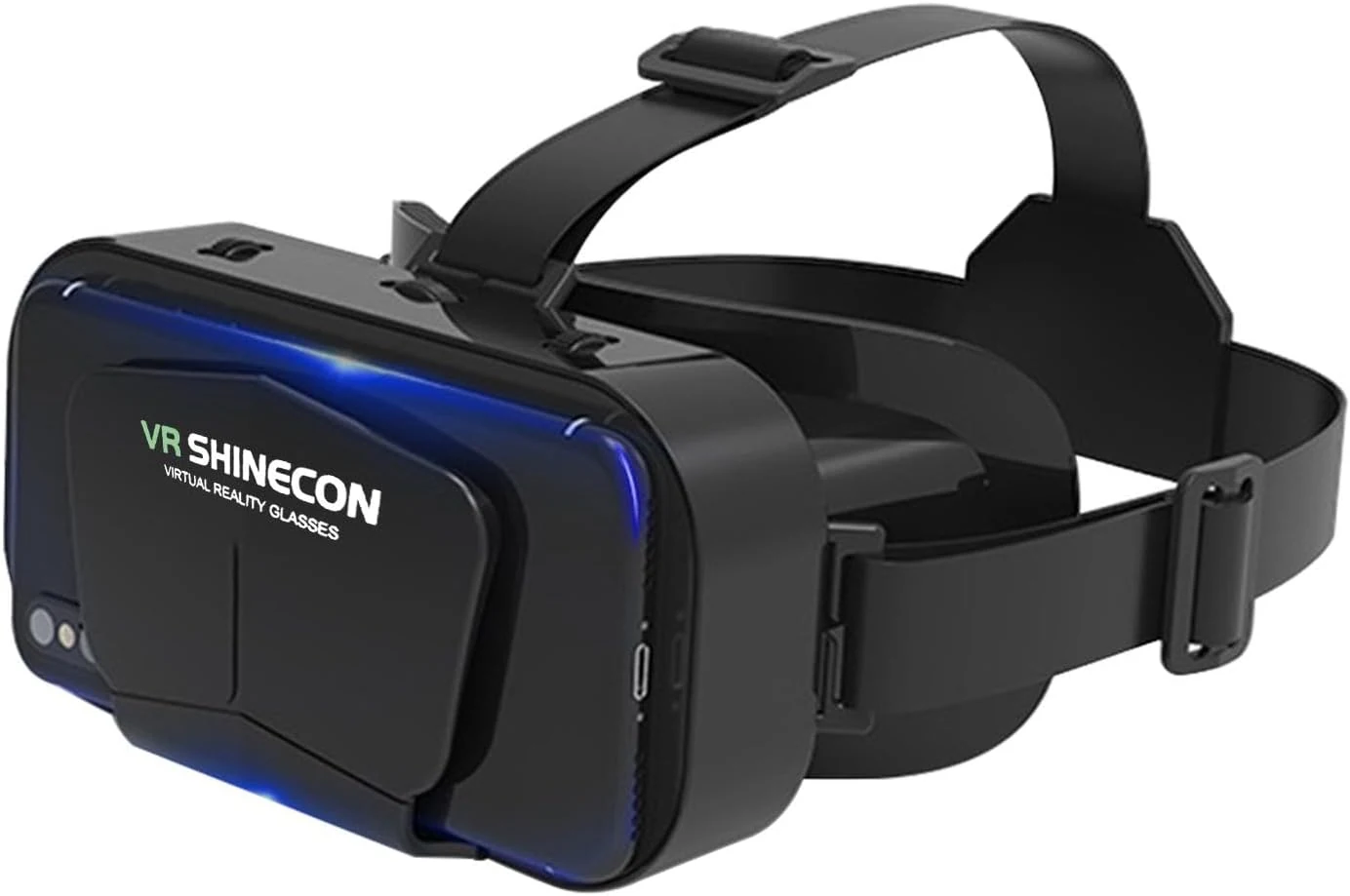 3D VR Glasses VR Virtual Reality Headset Support 360Panorama Large Screen Anti-Bluelight Adjustable Pupil Distance Prevent Fatigue Goggles for Movies Games