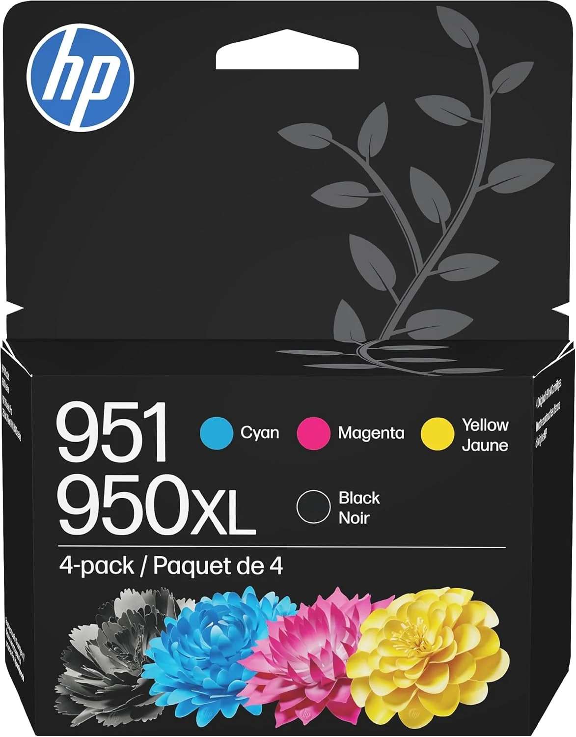 HP 950XL Black + 951 Cyan, Magenta, Yellow Ink (Black XL + CMY)
