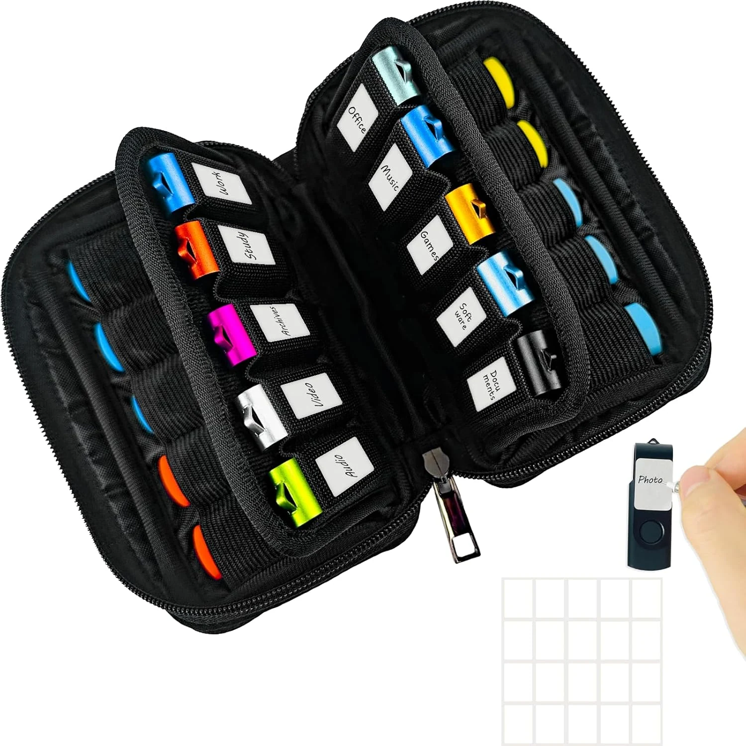 Flash Drive Case 20 Slots Storage Case JBOS USB Holder
