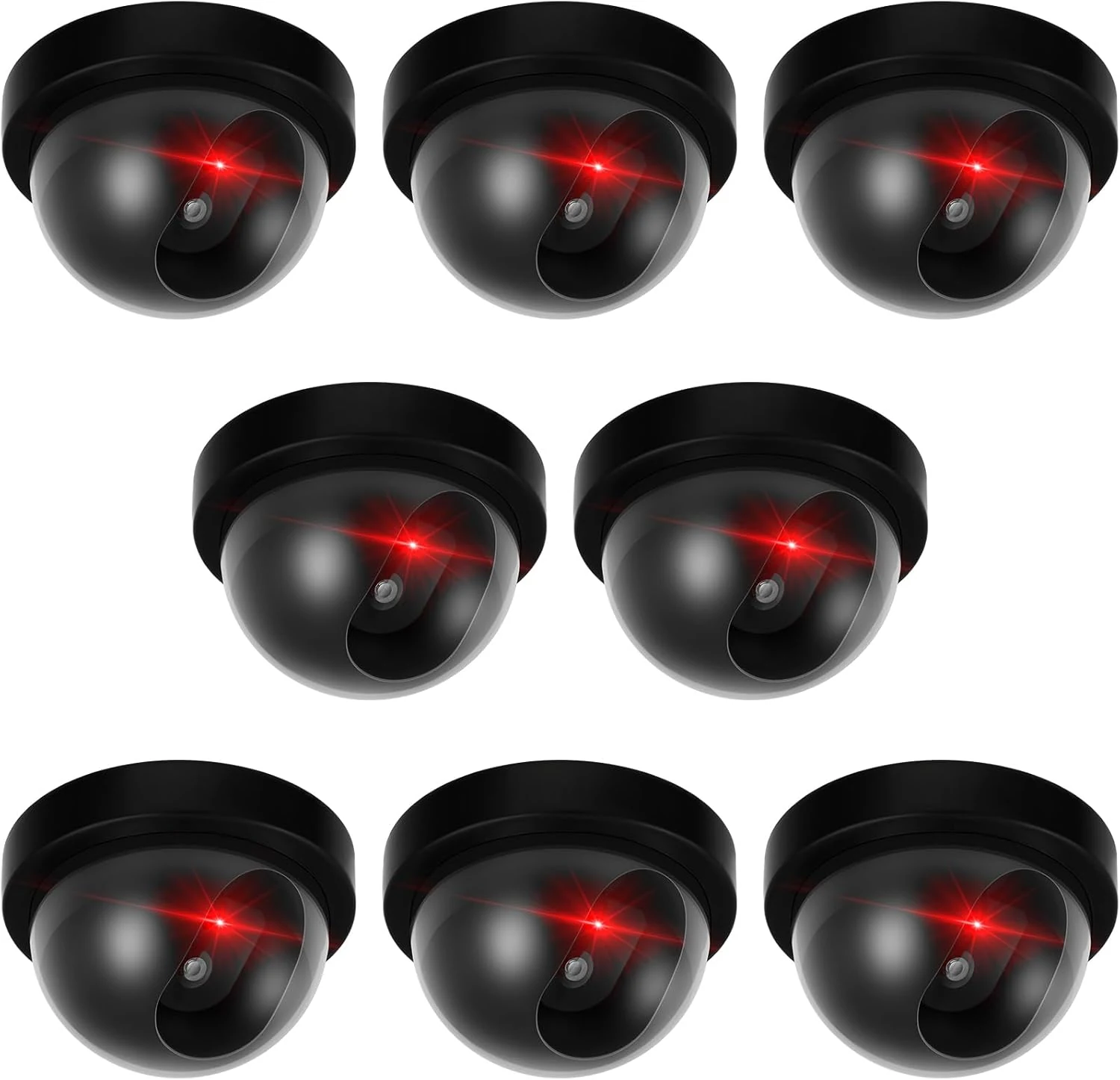 Kanayu 8 Pack Fake Security Camera Dummy CCTV Dome Camera review