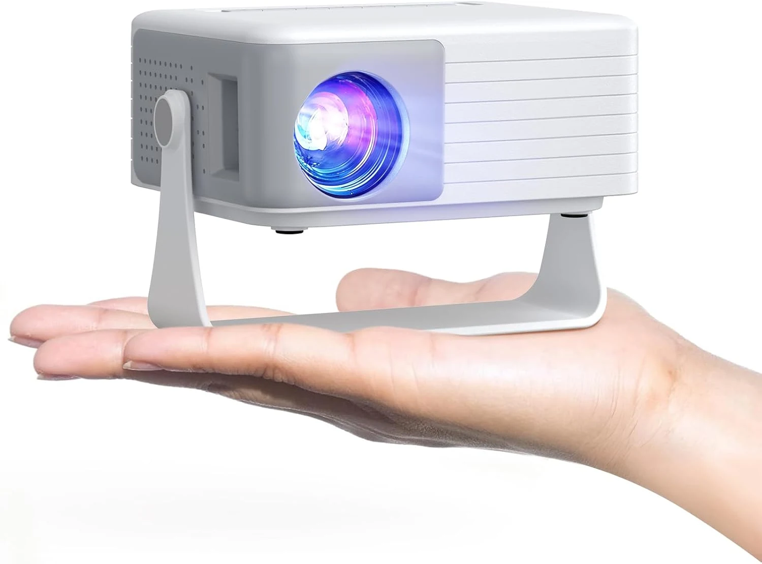 Mini Projector with WiFi and Bluetooth, AKIYO 2026 Upgraded Projector 1080P Full HD, 360° Rotating, Auto Keystone, Portable Projector for Home Theater/Outdoor