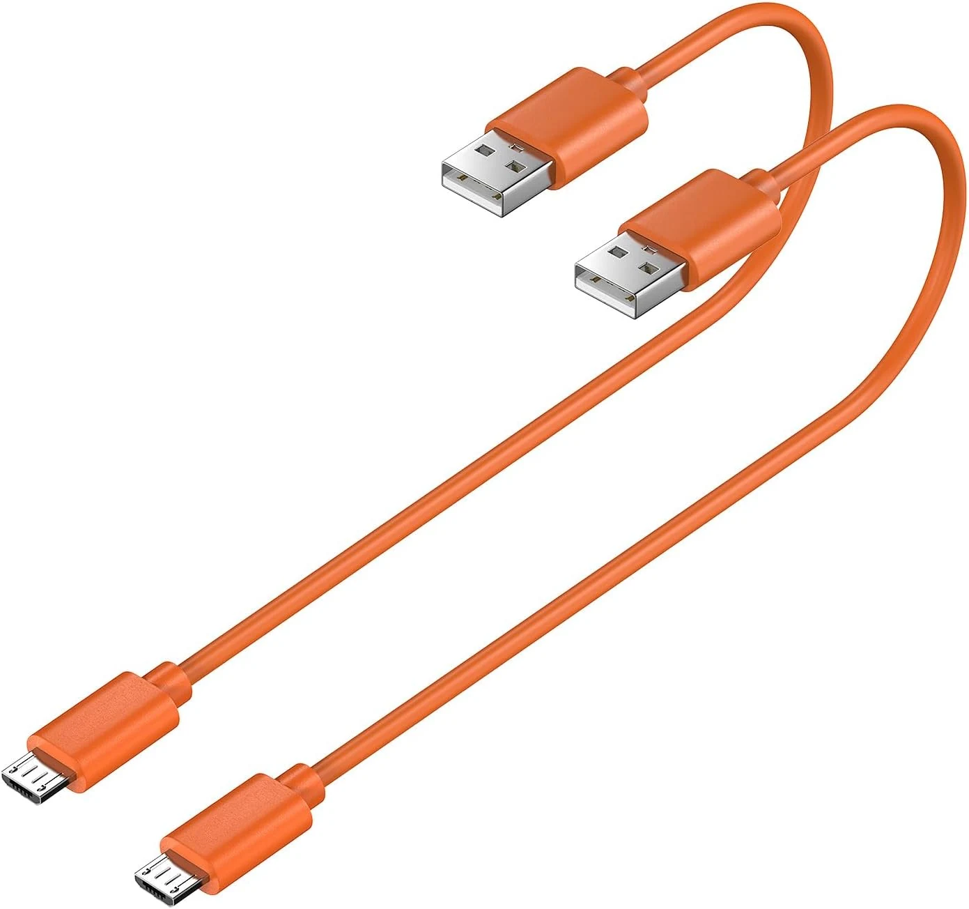 2-Pack Charger Cord for Ring Enabled Video Doorbell (Released in 2020) 2/3/3 Plus/4, Doorbell Pro/Plus, Camera Battery Micro Charging Cable, 1.6 ft Short