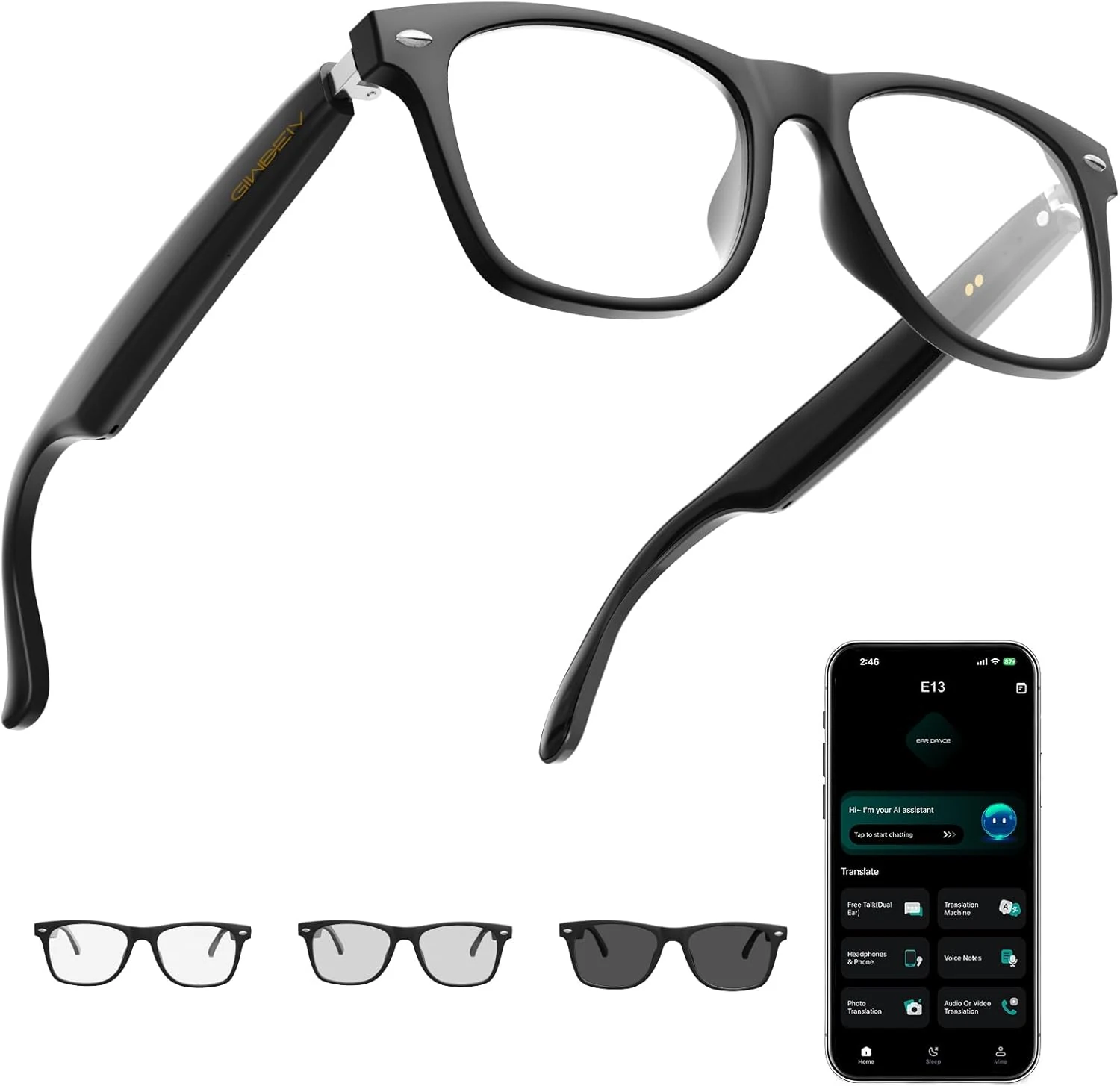 AI Smart Glasses for Men & Women with ChatGPT, Bluetooth review