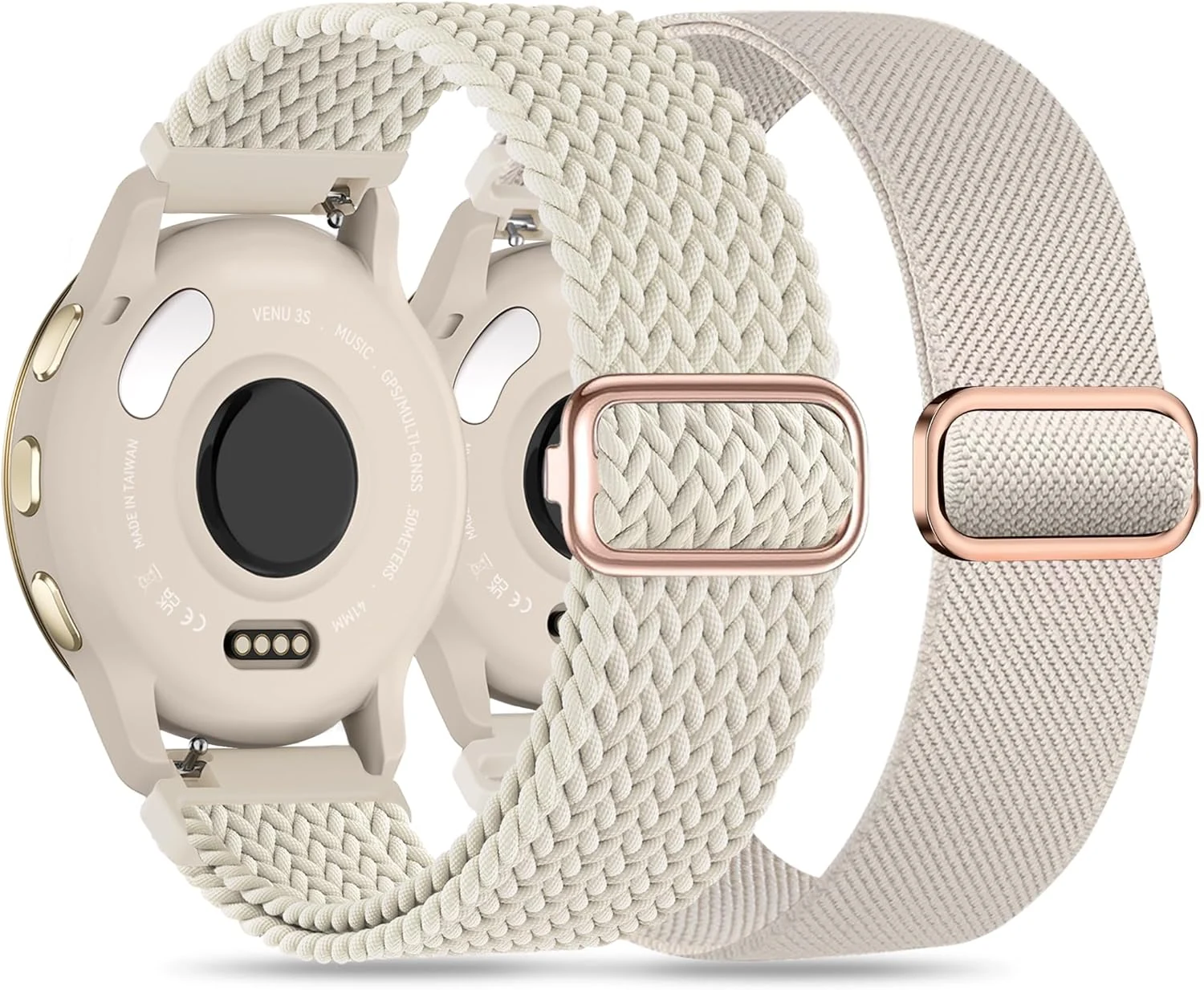 Laband 18mm Braided Stretchy Nylon Watch Band Compatible with Garmin