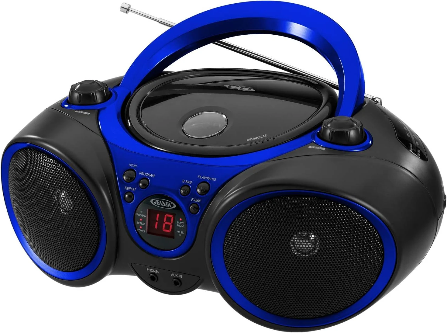 Jensen CD-490 Portable Sport Stereo CD Player with AM/FM Radio (Blue)