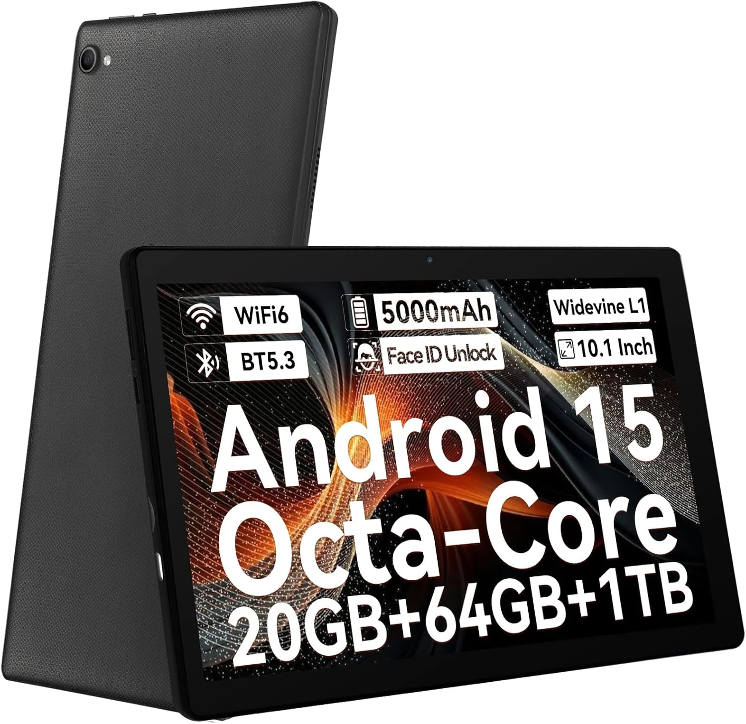Evermyth C10 10-inch Android Tablet (Octa-Core, 64GB + 1TB Expand, 120Hz, 5G WiFi 6)