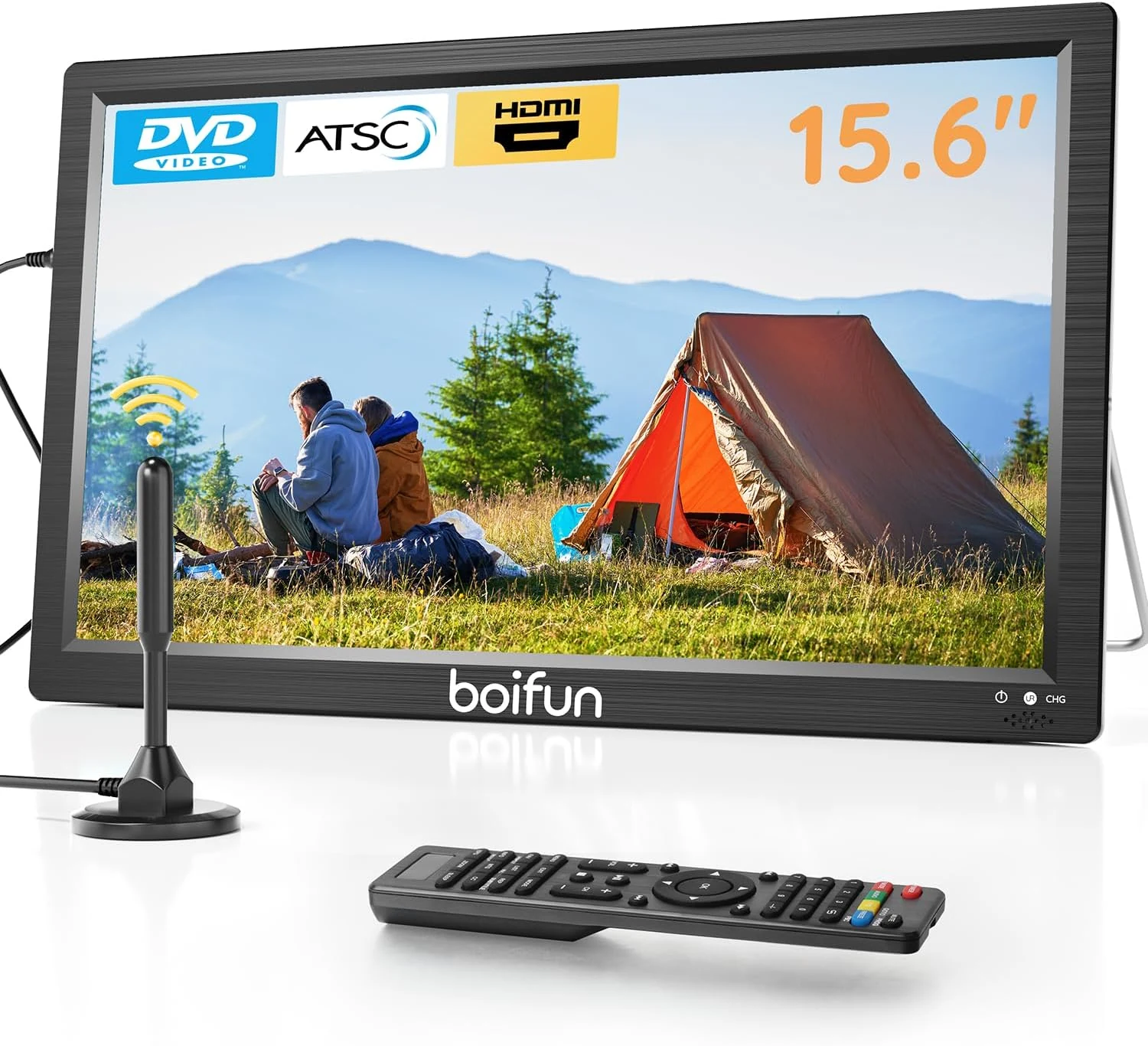 Boifun 15.6" Portable TV with Antenna, DVD Player Built-in, FM review