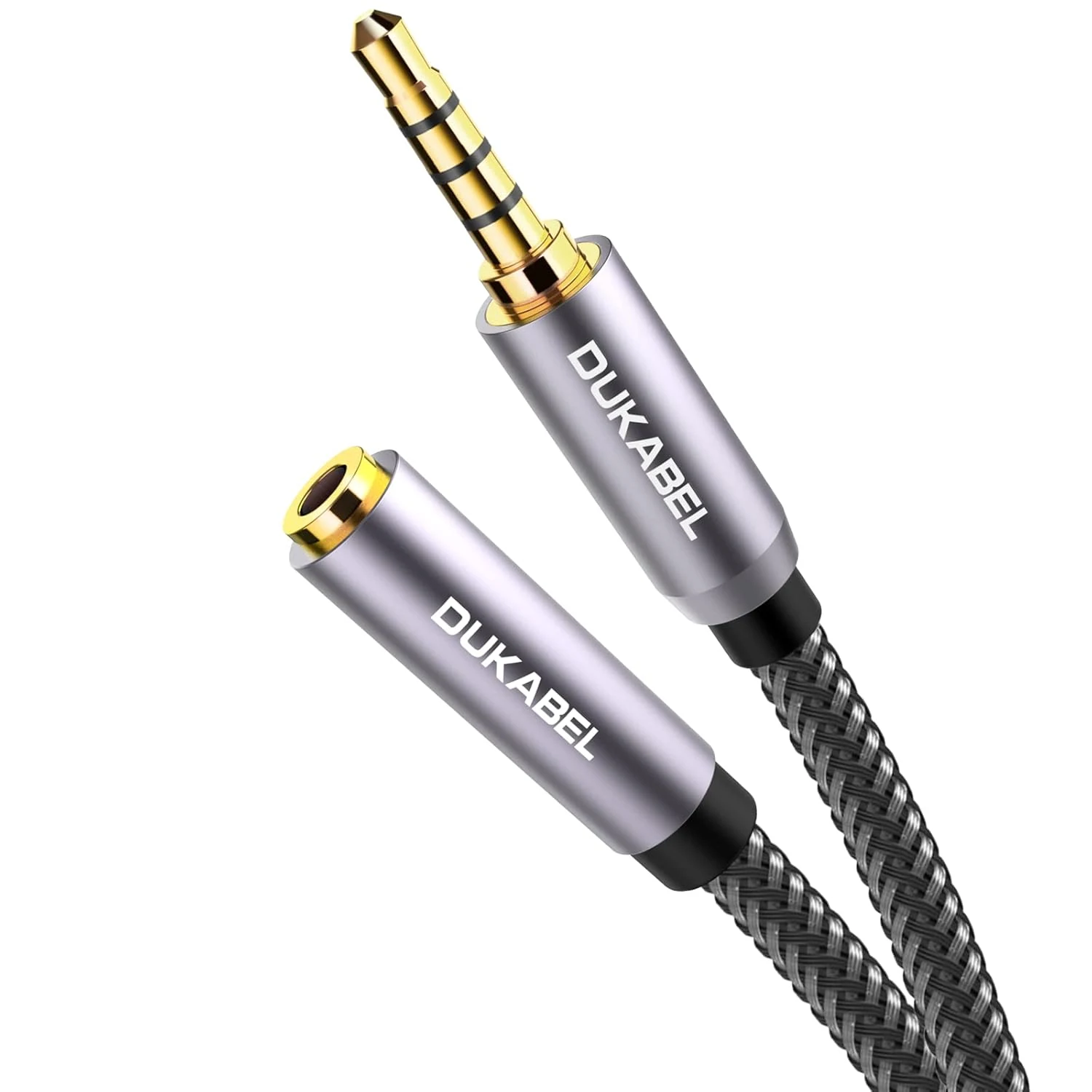 DUKABEL Headphone Extension Cable, 3.5mm TRRS Headphone Extension with Mic (4ft/1.2m)