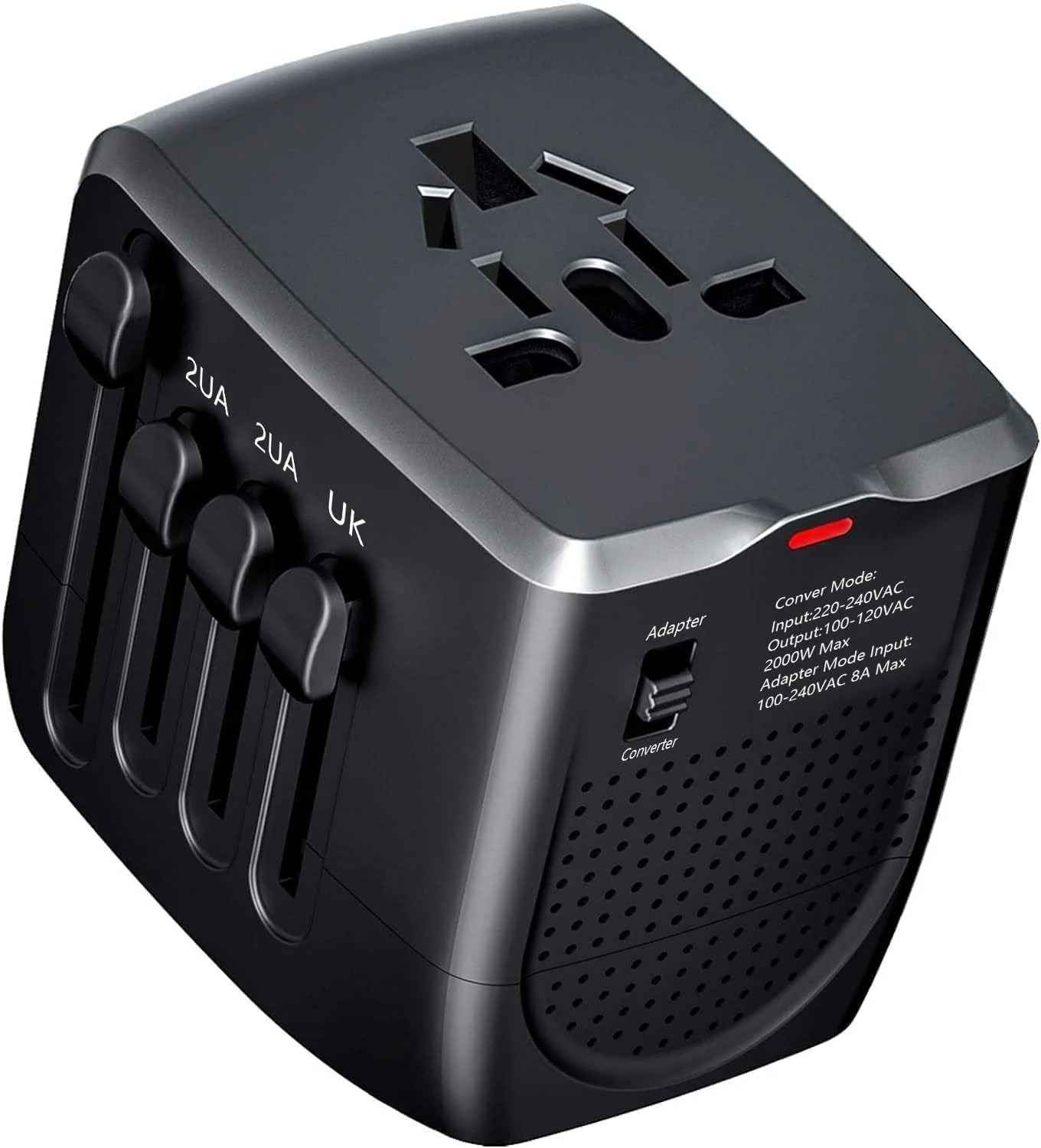WAUDM International Travel Adapter Voltage Converter to Step Down 230V to 120V