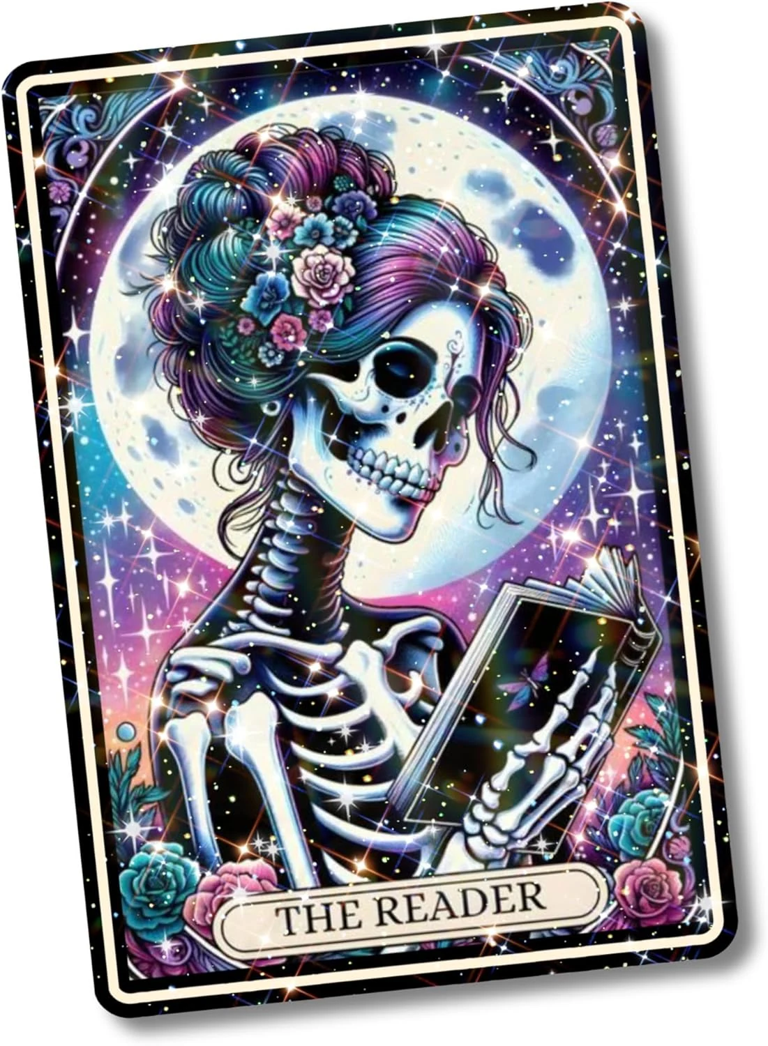 Clear Back Cover Insert for Kindle, The Reader Tarot Card, Bookish Card Insert for E Reader