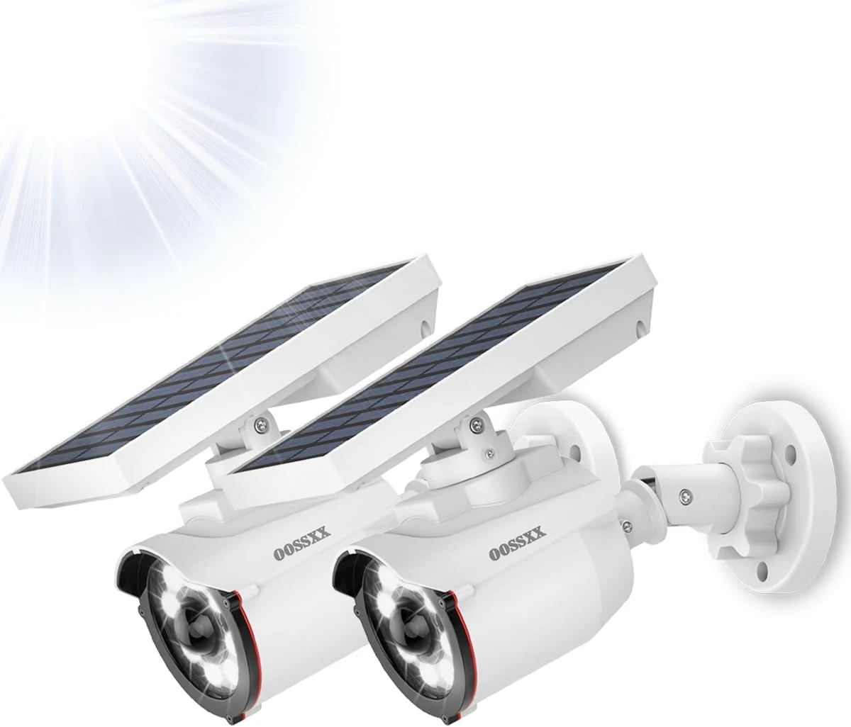 OOSSXX Solar Powered Outdoor Wireless Simulated Cameras Fake Camera Wire review