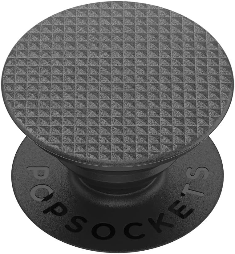 PopSockets Adhesive Phone Grip, Holder, Phone Stand, Black - Knurled Texture Black
