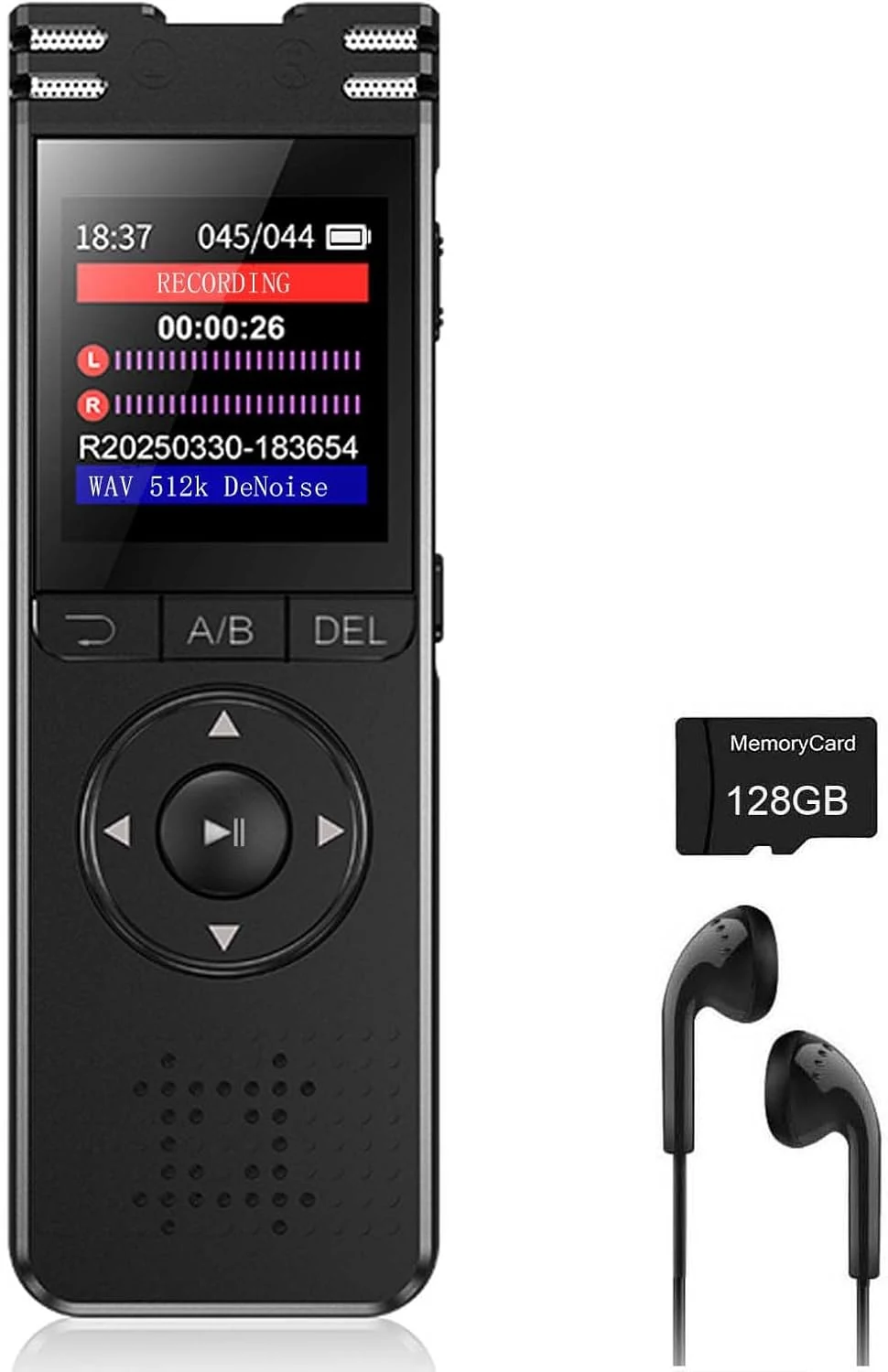 128GB Digital Voice Recorder with Playback Upgraded Voice Activated Recording