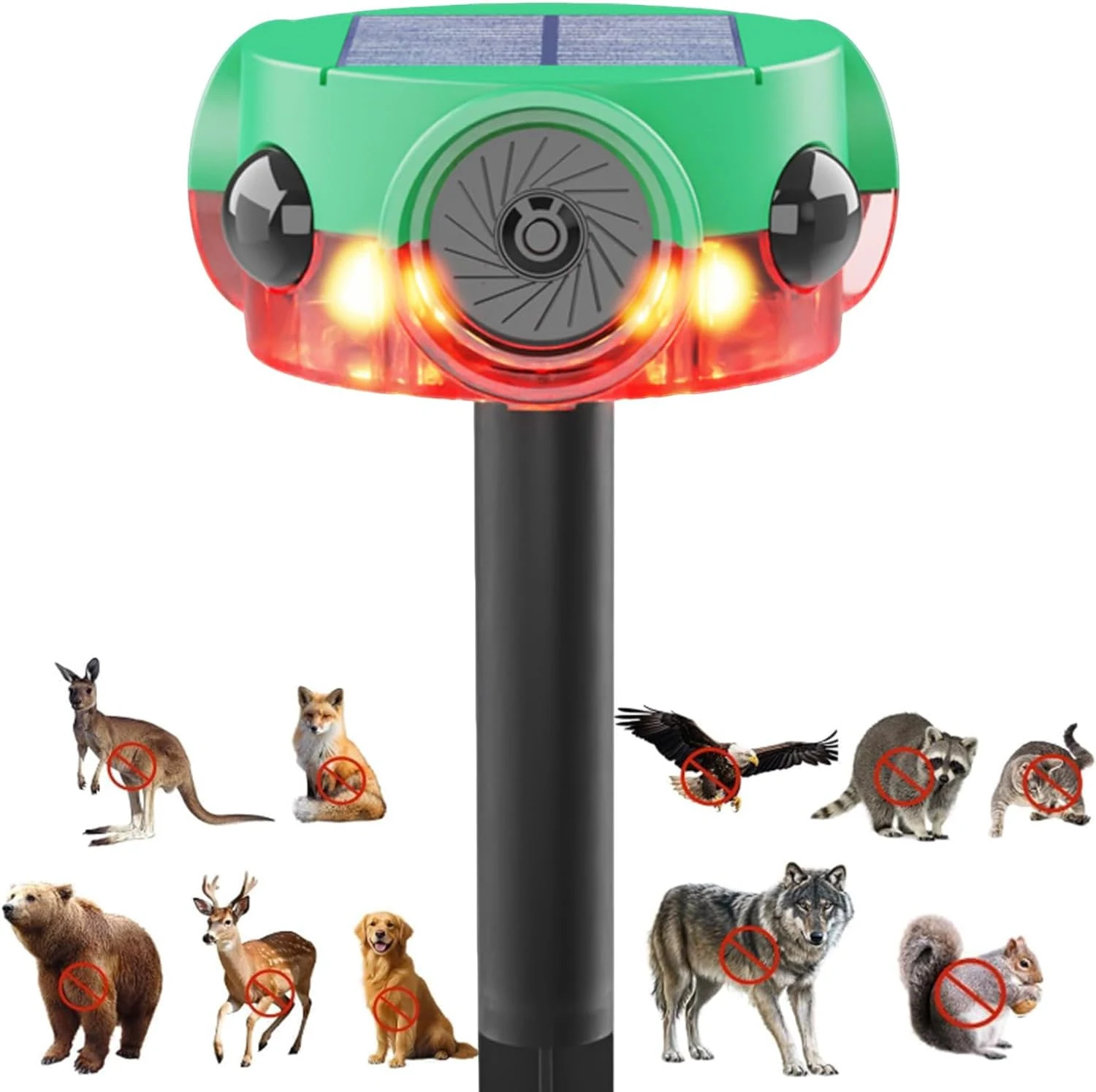 ChunHee Outdoor Motion Sensor Alarm, Barking Dog Alarm with 360° Detection