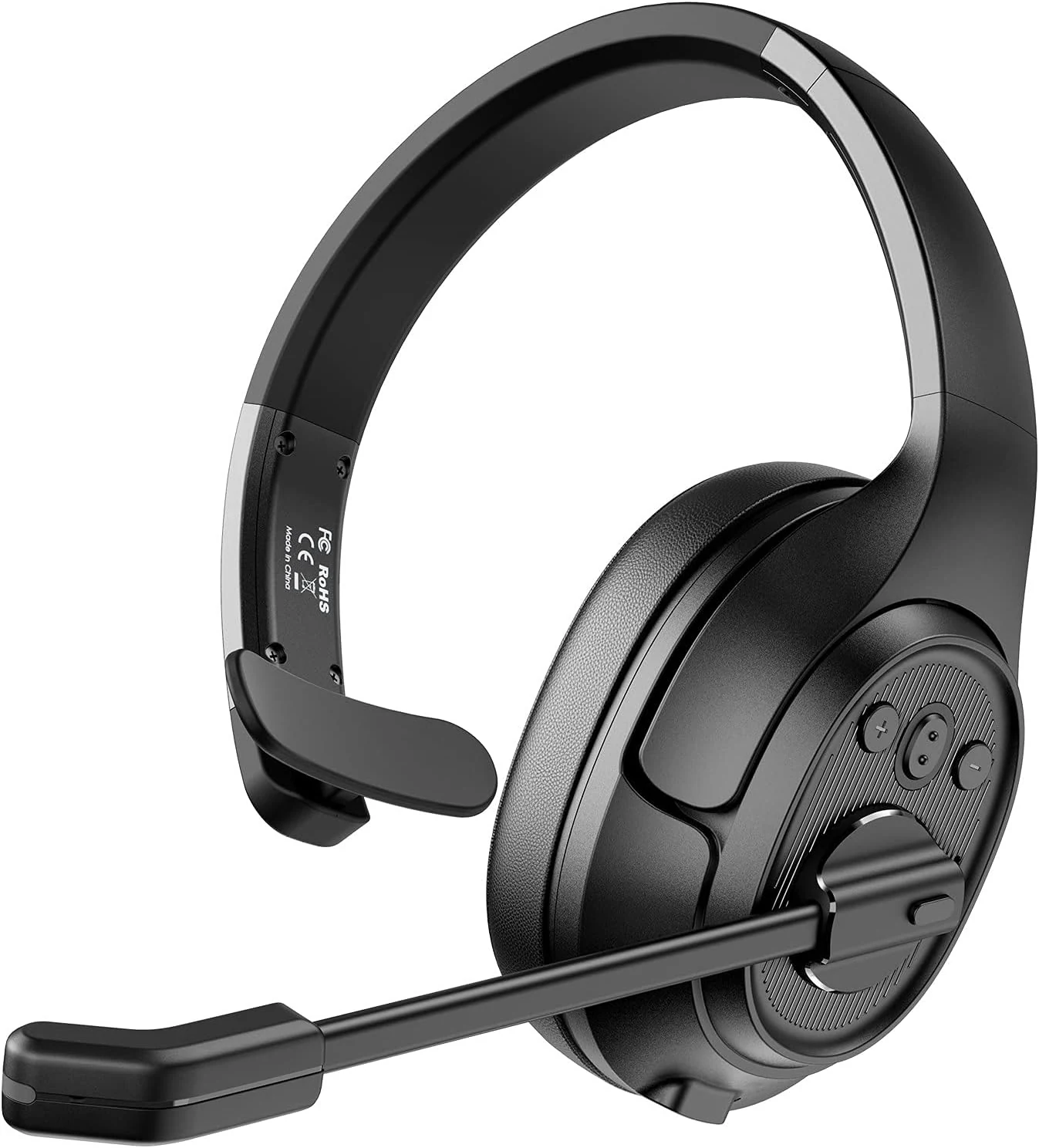EKSA Noise Cancelling Trucker Bluetooth Headset with Microphone Wireless AI-Powered ENC Headphones
