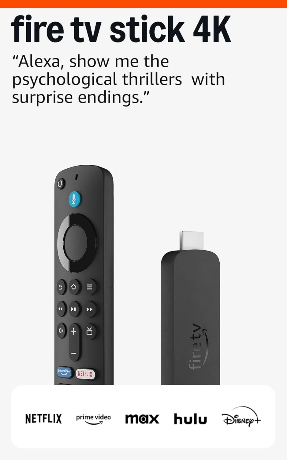 Like-New Amazon Fire TV Stick 4K (newest model) with AI-powered Fire TV Search, Wi-Fi 6