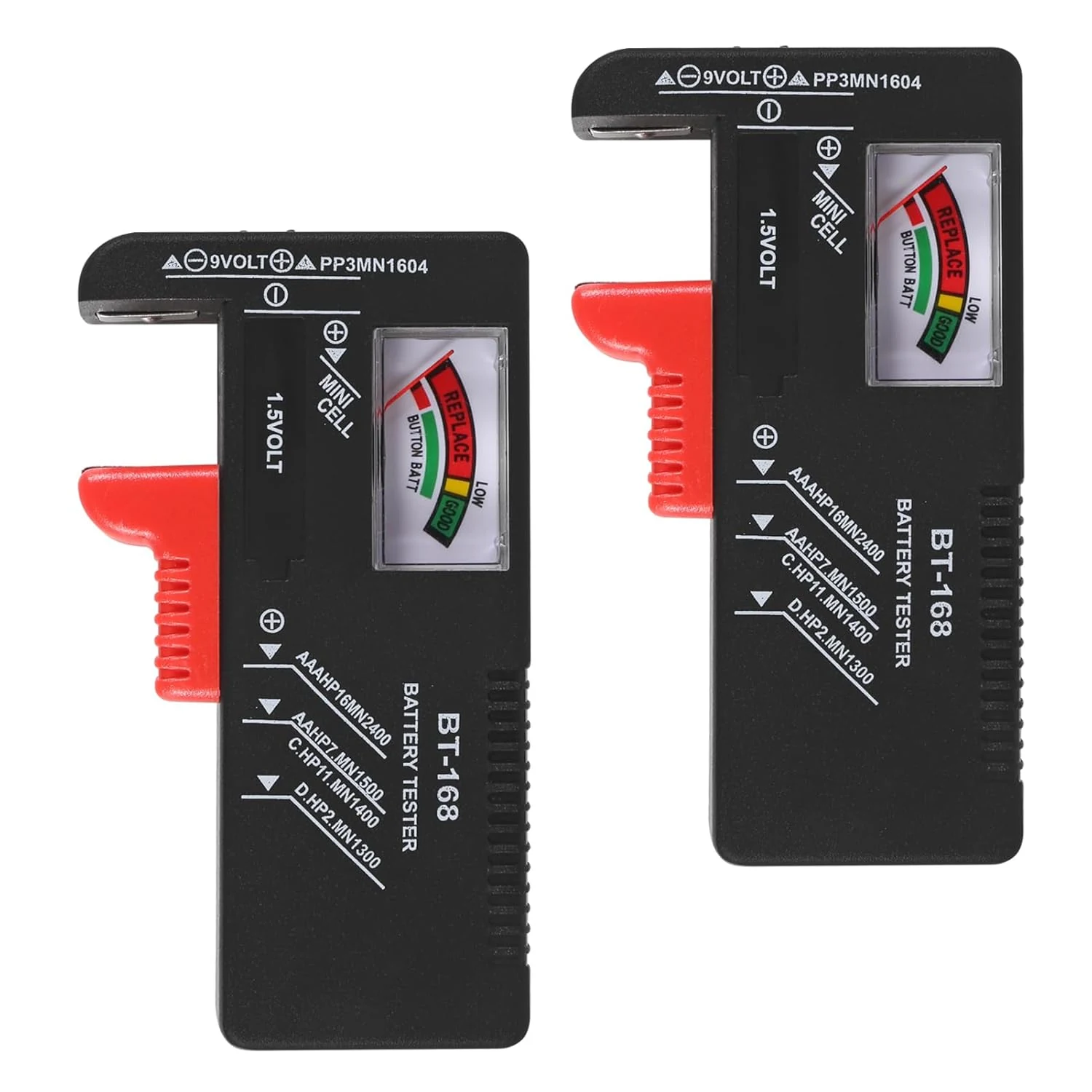 UMLIFE 2Pack of BT-168 Battery Tester, Universal Battery Tester, Small
