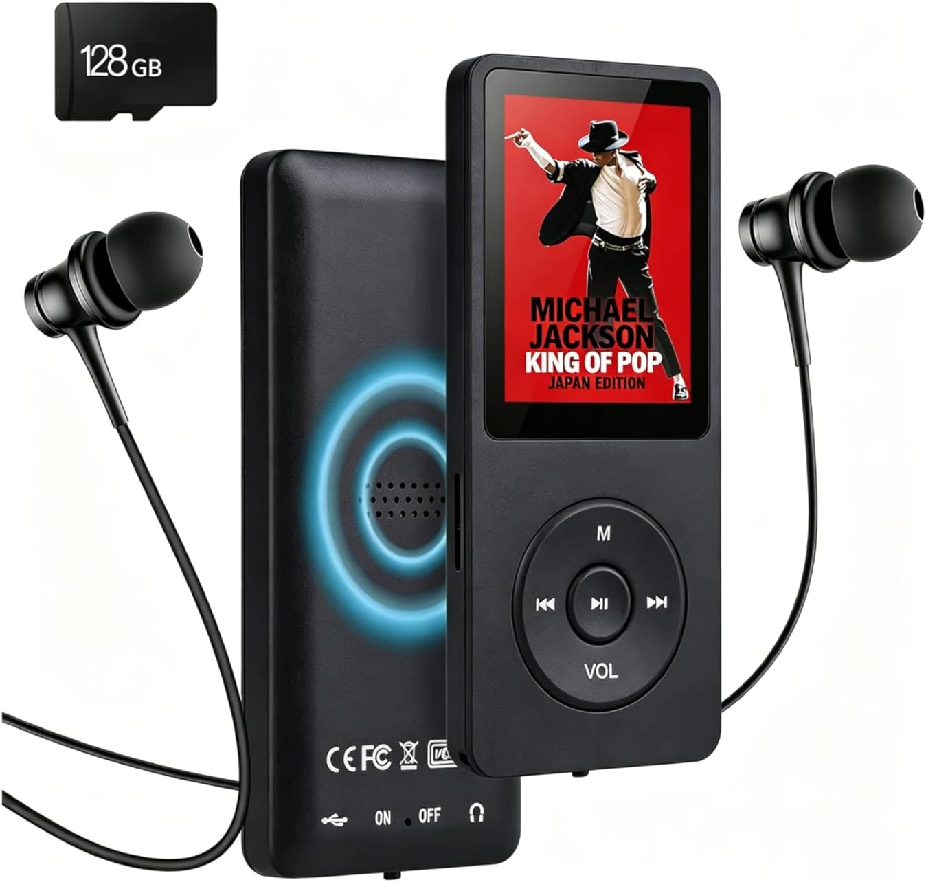 Lwyinp MP3 Player with Bluetooth 5.3, Music Player with HiFi Sound, 2" IPS Screen