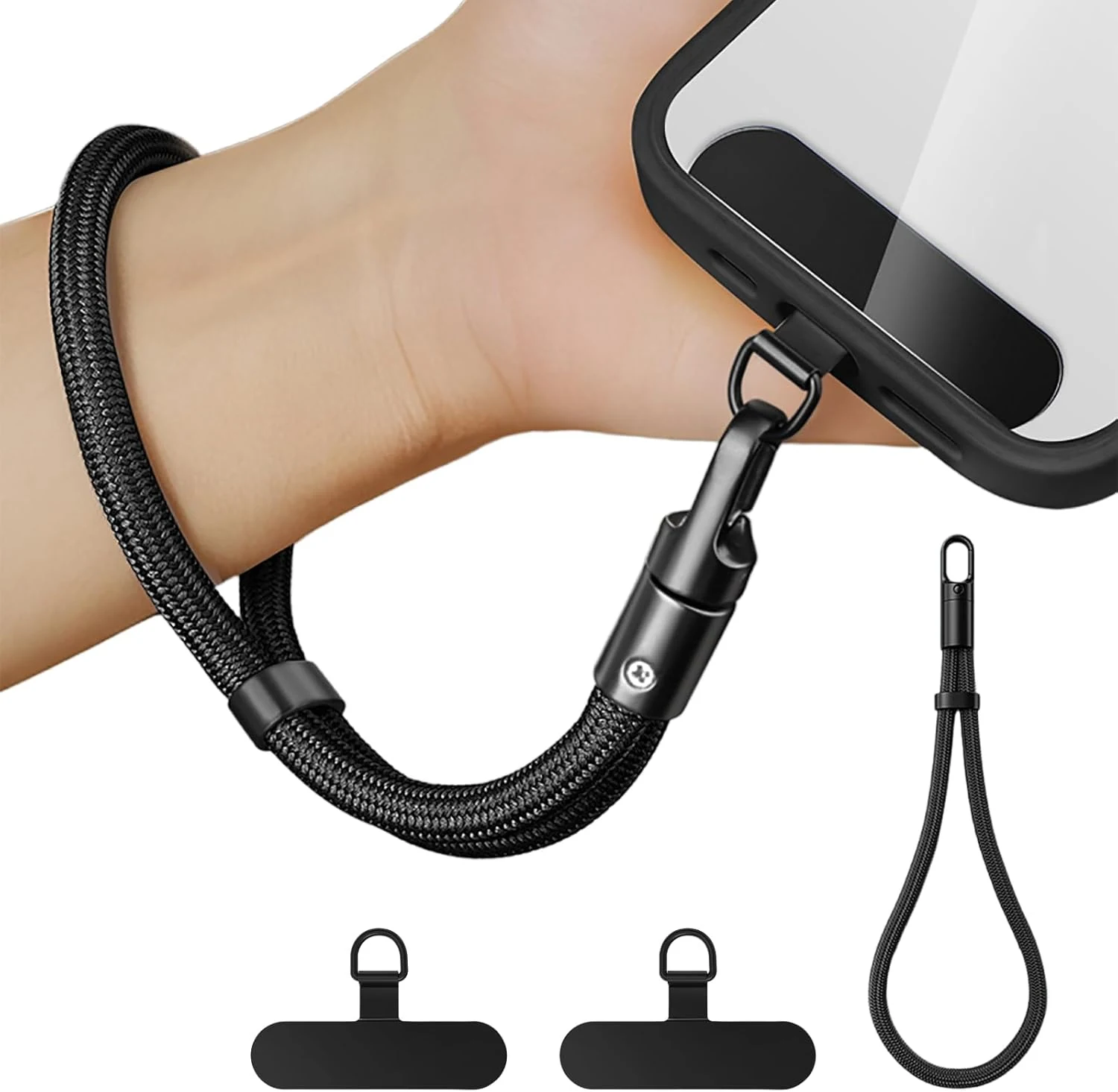 Anti Theft Phone Wrist Strap With 2 Metal Tether Tabs，Adjustable