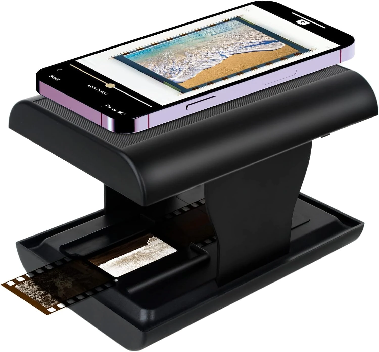 TCNEWCL 35mm Negative Slide Scanner, Mobile Film Scanner for Converting Old Slides into Digital Images, Portable and Foldable Film Scanner with LED Light