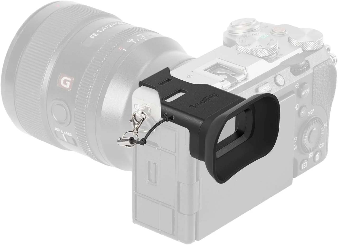 SMALLRIG A7CII A7CR Camera Viewfinder Eyecup, Viewfinder Eye Cup with Small Lanyard, Soft Silicone Material, Improving Shooting Stability, for Sony Alpha 7C II/Alpha 7CR - 4819
