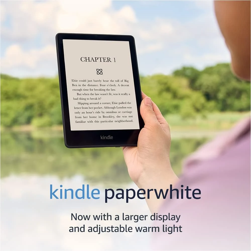 Amazon Kindle Paperwhite (8 GB) – Now with a larger display, adjustable warm light, increased battery life, and faster page turns – Black