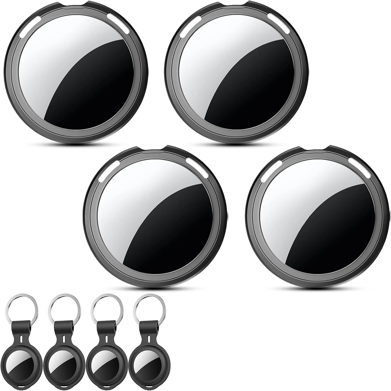 4 Pack Smart Tracker Tags Item Finder [Apple MFi Certified] Works with Apple Find My (iOS Only) Air Bluetooth Tag