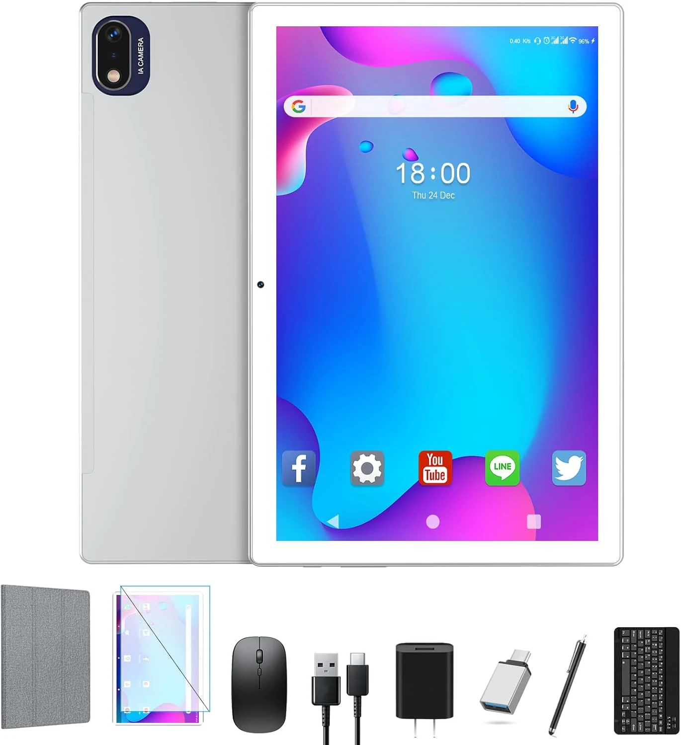 SUNTUNG 10 inch Android 14 Tablet (MTK8183) with Keyboard, Mouse, Case