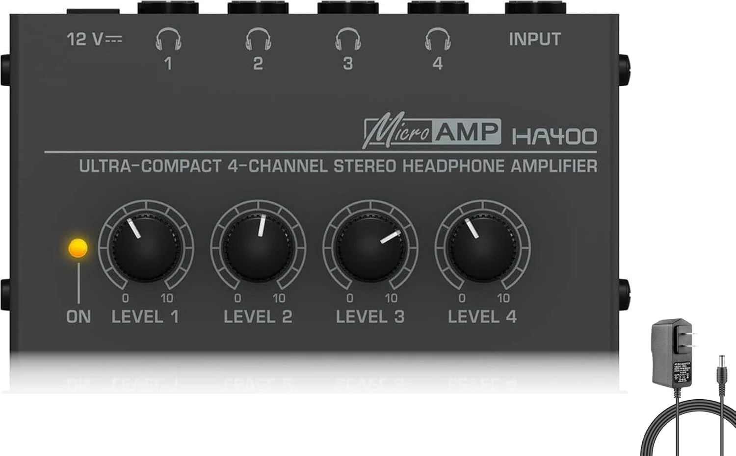 HSCLPM HA400 4-Channel Metal Stereo Headphone Amplifier (HA400d1)