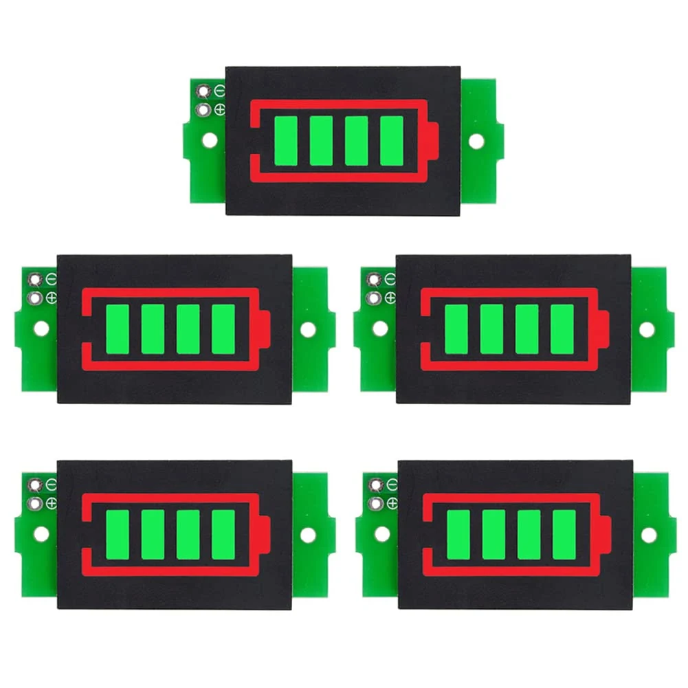 1S 2S 3S 4S 5S 6S 7S 8S Lithium Battery Capacity Indicator Module (4-Section, 5 Pack)