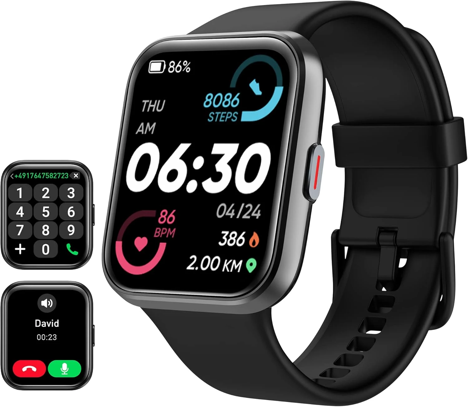 Tensky Smart Watch for Men/Women Android/iPhone/Samsung, Alexa Built-in, 1.8" Touch Screen Fitness Tracker with Answer/Make Calls, 3ATM Waterproof Heart Rate/Sleep/SpO2 Monitor, 120+ Sport Modes