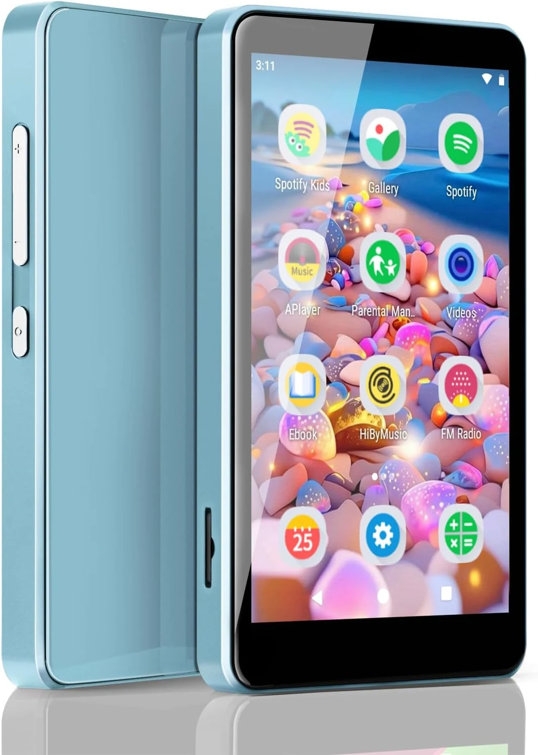 MP3 Player for Kids with Spotify, Parental Controls, Light Blue | Spotify Kids, Audible, Amazon Music, Libby, 4.0" IPS Touchscreen, Up to 512GB