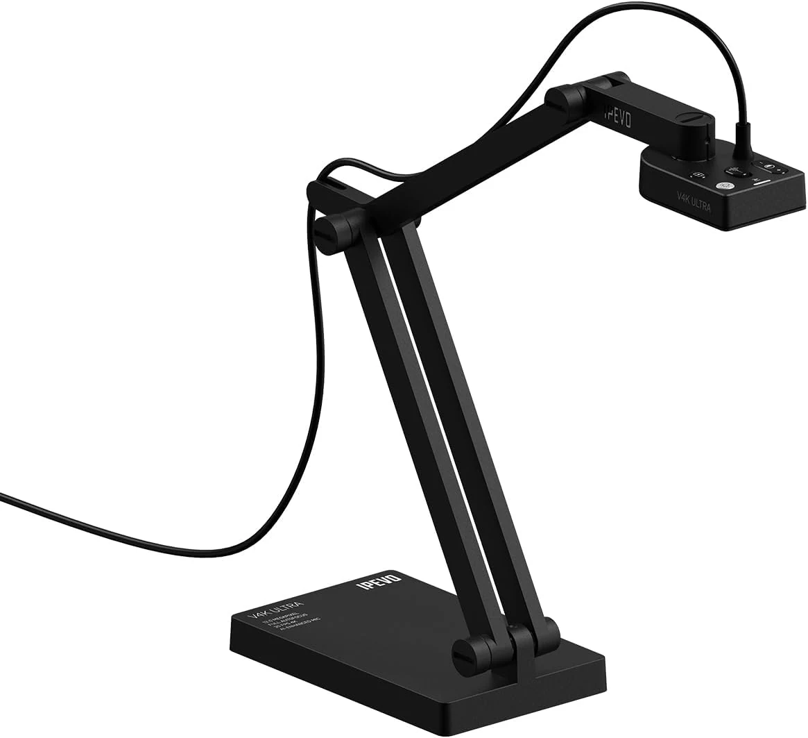 IPEVO V4K-13MP Ultra USB Document Camera, 4K Ultra HD Resolution