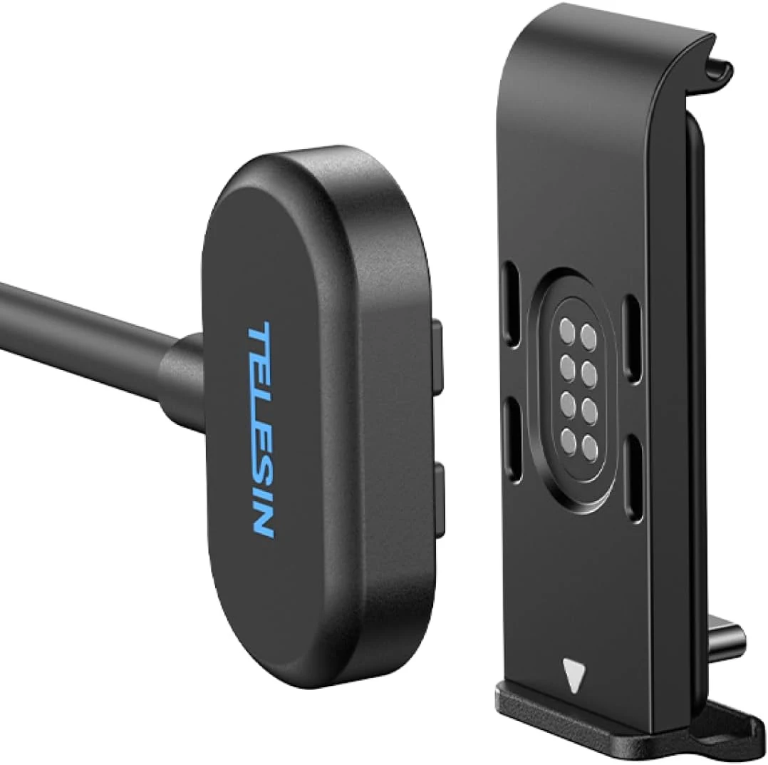 TELESIN Magnetic Charging Side Cover Battery Door and Power Cable Kit for GoPro Hero 9–13