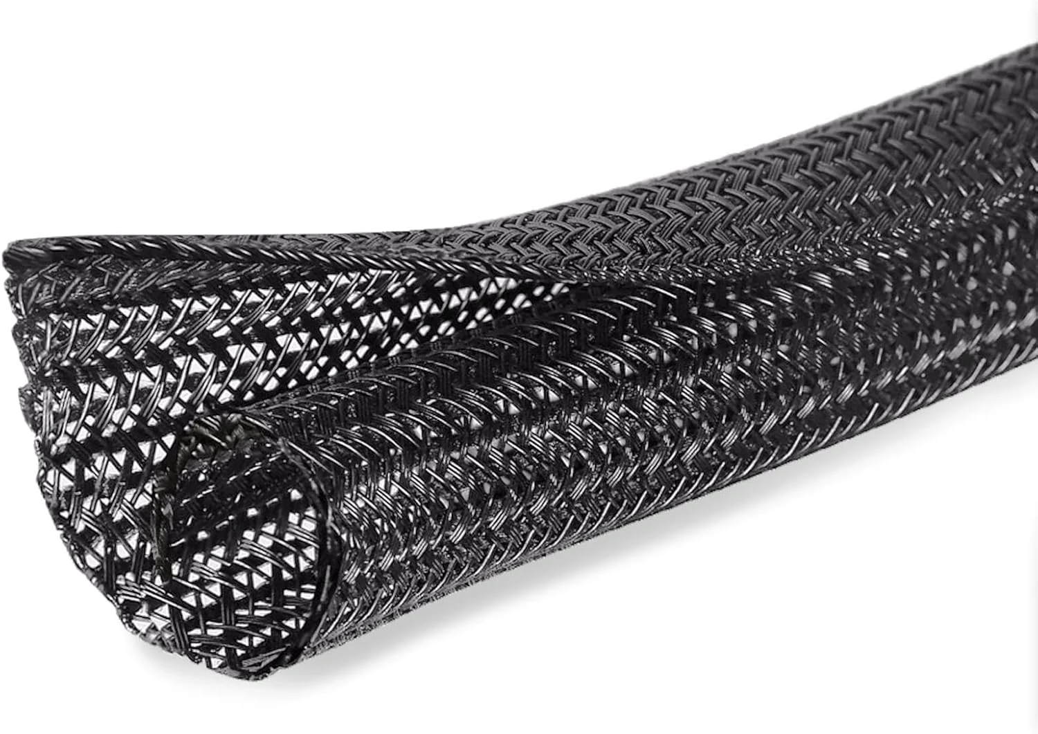 10ft - 1/2 inch Cord Protector Cable Sleeve Split Wire Loom Tubing for Power Cord Audio USB Cable, Cord Sleeve Cable Management for TV Computer, Cord Protectors from Pets Chewing, Black