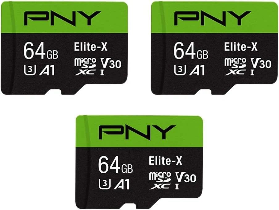 PNY 64GB Elite-X Class 10 U3 V30 microSDXC Flash Memory Card