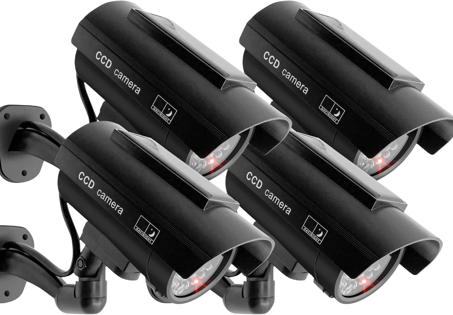 F FINDERS&CO Solar Powered Fake Security Camera, Bullet Dummy Security review (4-Pack)