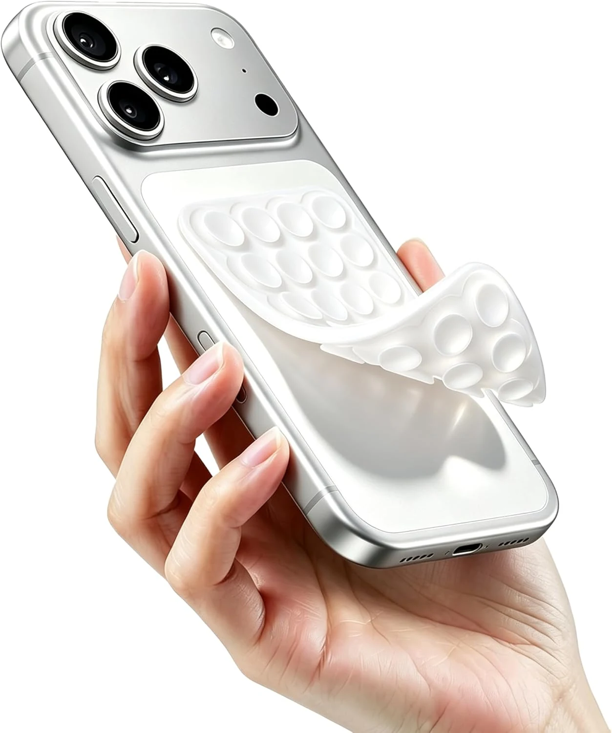 Silicone Double-Sided Suction Cup Phone Case Detachable Mount, Fidget Sticky Phone Grip