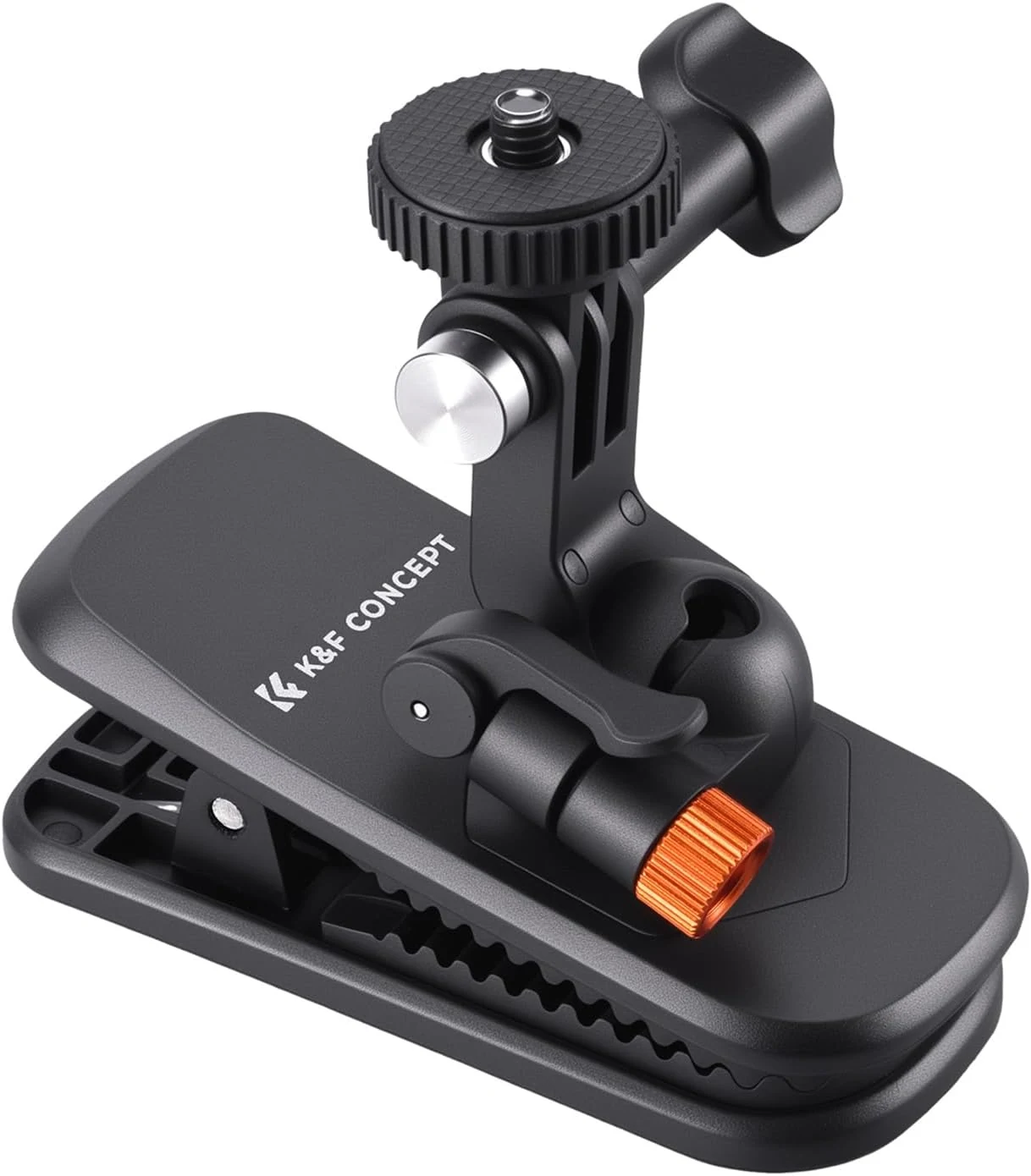 K&F CONCEPT Magnetic Backpack Clip Mount, Clamp Mount Compatible with DJI Osmo Action 6/3/4/5 Pro, 360° Rotation Ball Joint Action Camera Holder for GoPro Hero 13 12 11 10 9 Black, Insta360 X5 X4 X3
