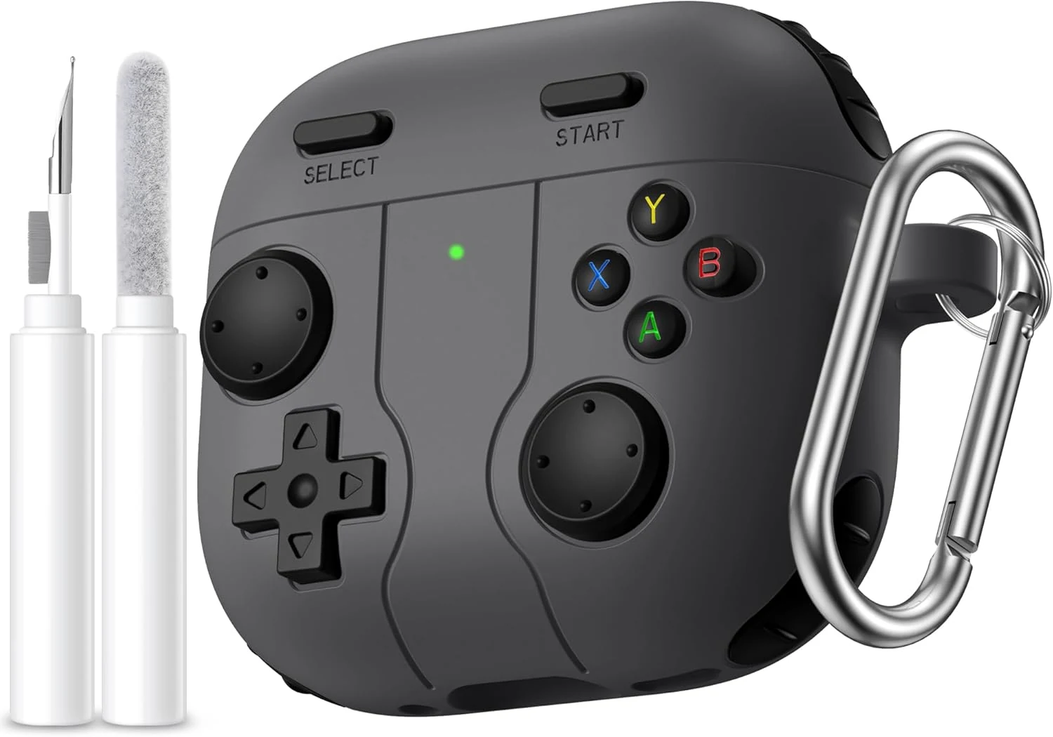 Getino Game Case for AirPods 4 2024 Cover with Cleaner Kit, Keychain
