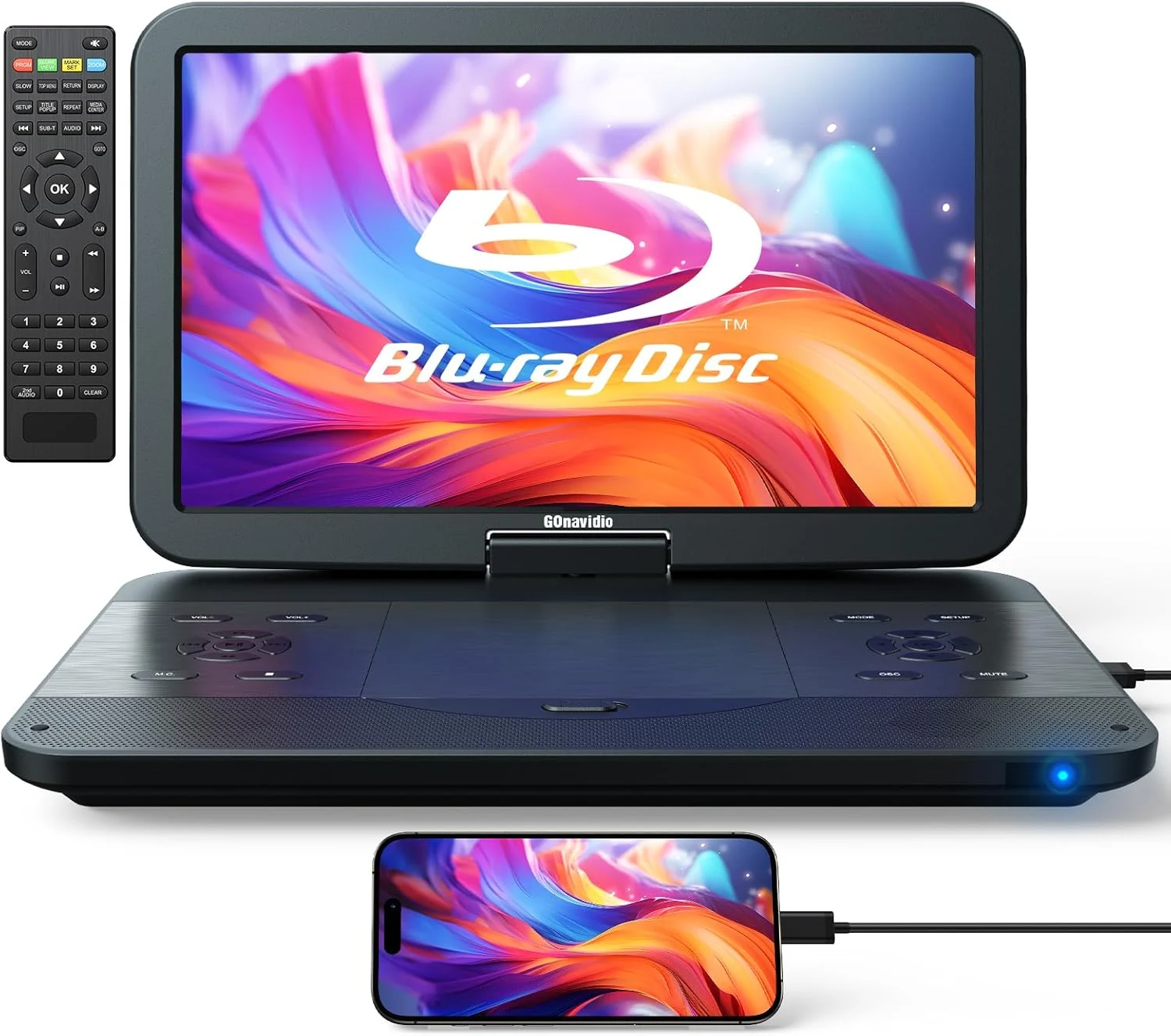 GOnavidio 17.6" Portable Blu Ray DVD Player with 15.4" Large review