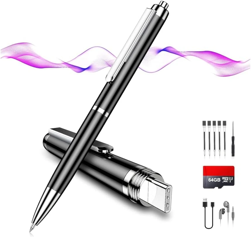 64GB Voice Activated Recorder Device - Qunifyed Digital Voice Recorder with AI Noise Reduction